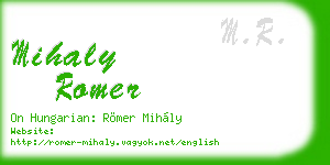 mihaly romer business card
