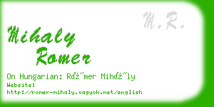 mihaly romer business card